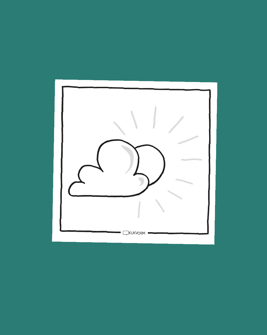 Voorbeelden van het boek Veel Betekenen, een werkblad met een wolkje en 10 zonnestralen