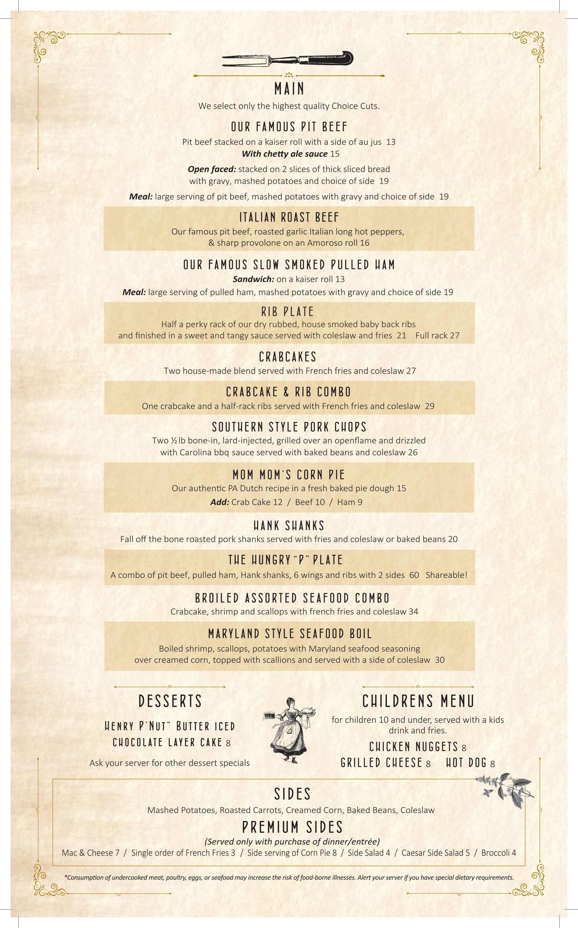 Vintage sepia-toned certificate or poster with centered text blocks and decorative border