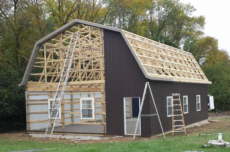 Custom built garage progress 