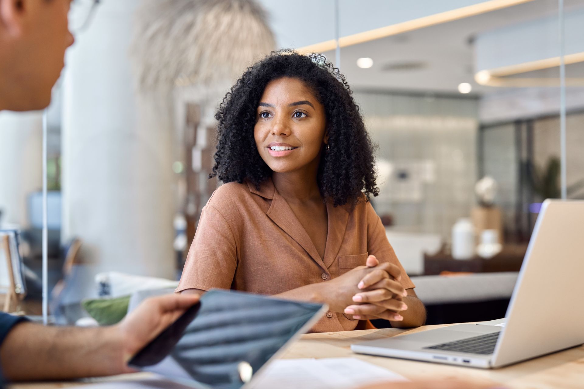 Woman in meeting