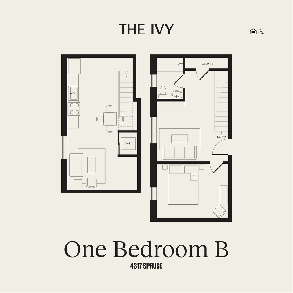 1-bed floorplan