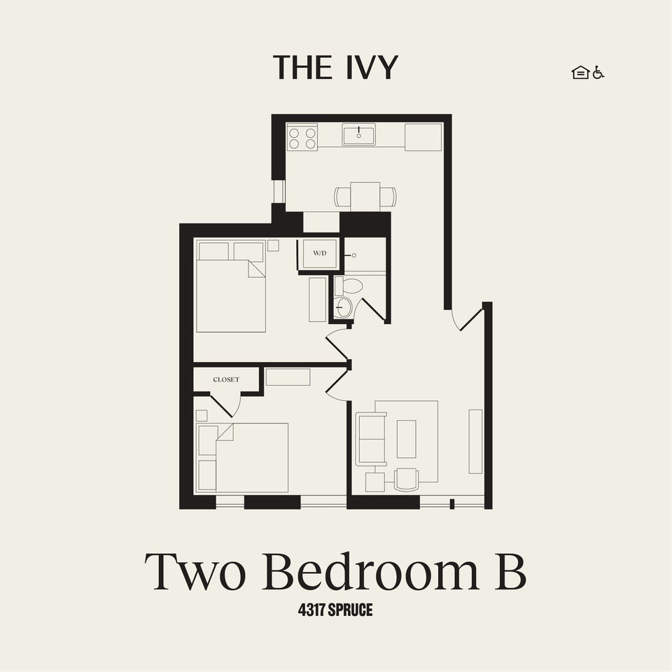 2-bed floorplan