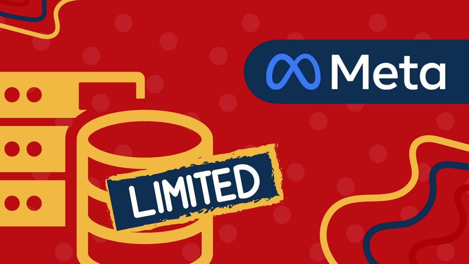 Meta Data Limits A red background with a limited label on it.