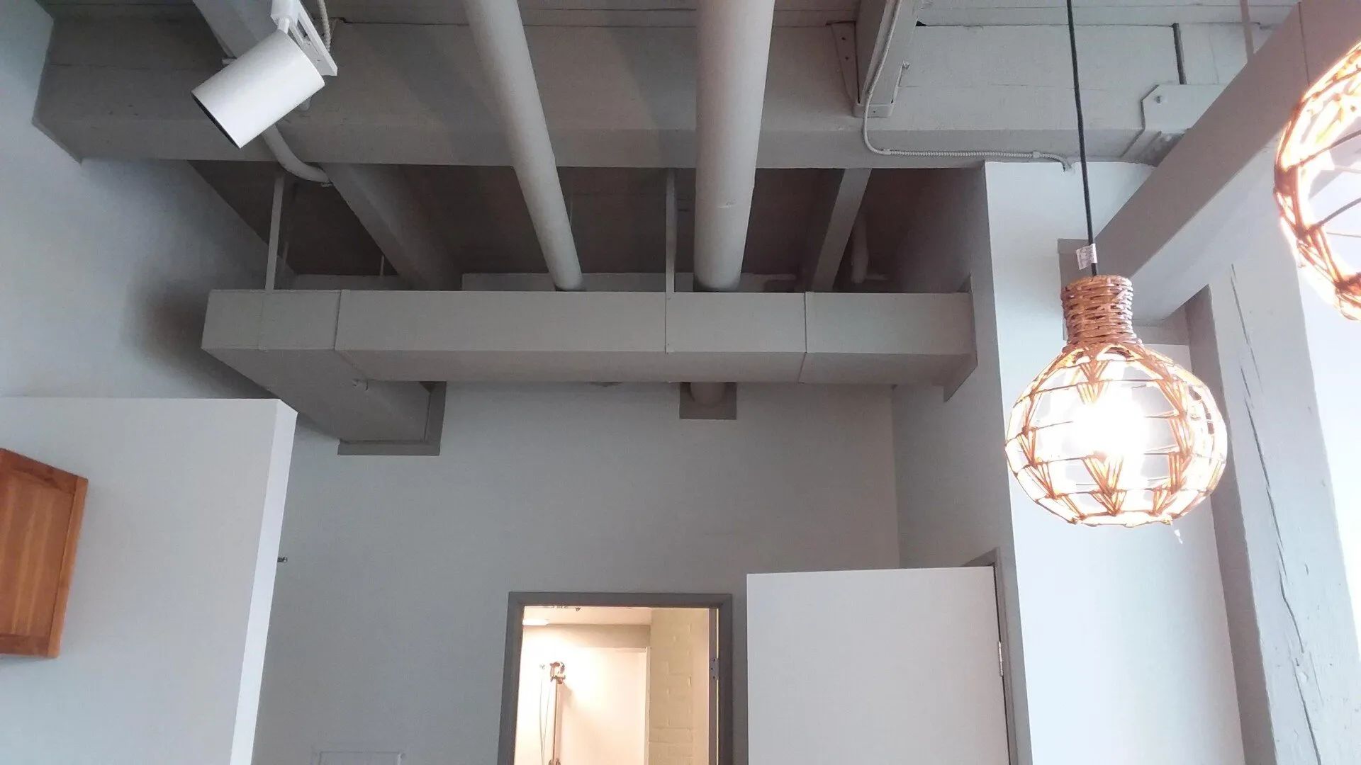 Exposed duct work
