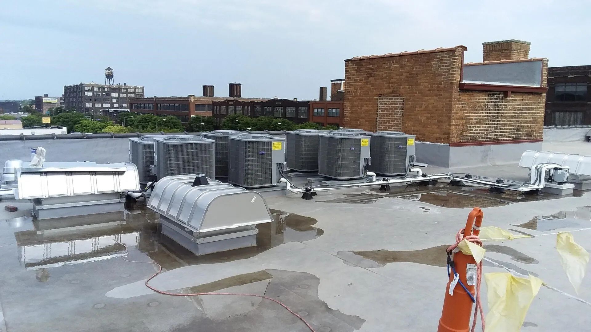 Commercial rooftop units.