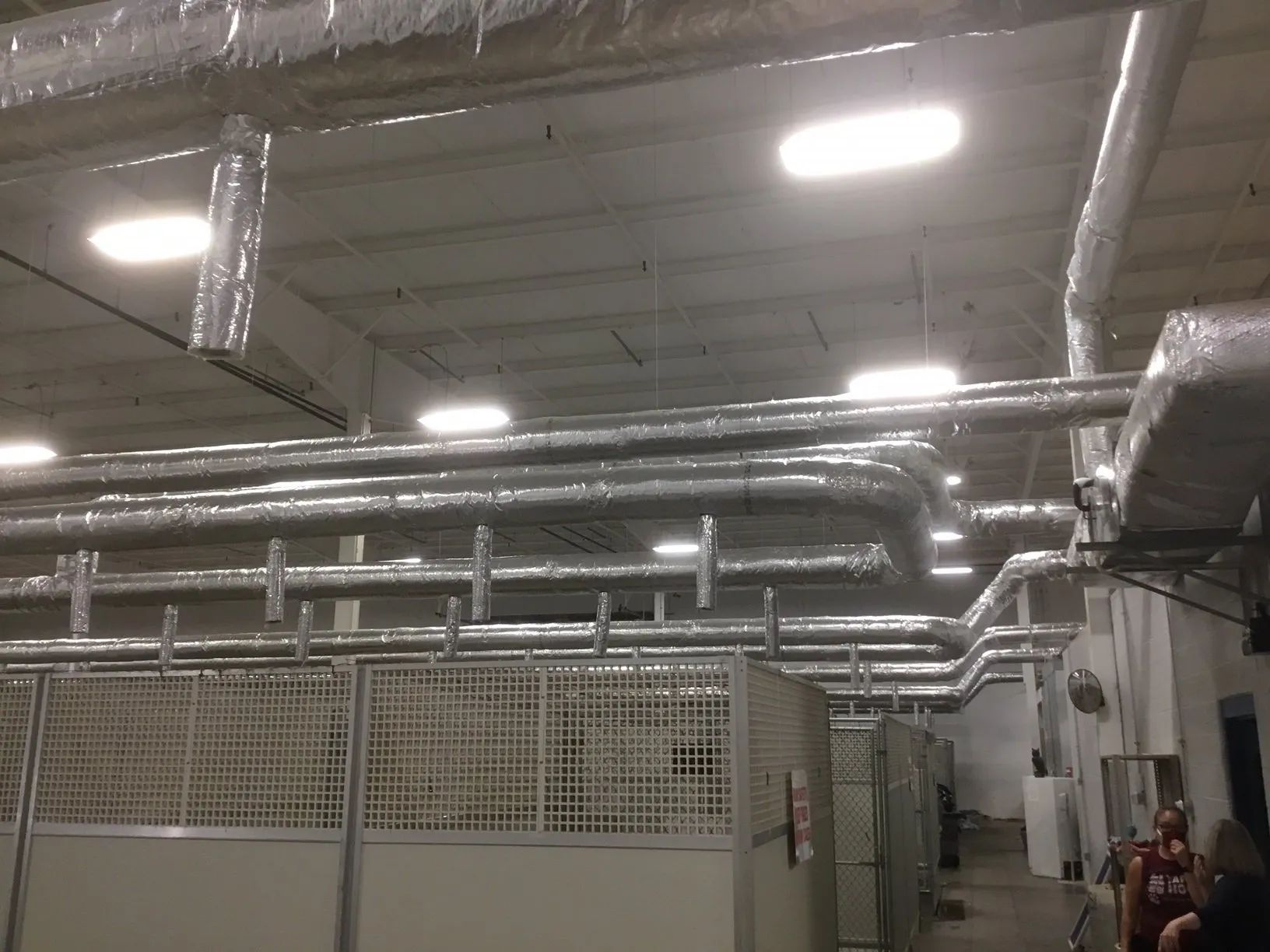 3 Layers Of Vents in an industrial building