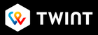 Un logo pour une entreprise appelée twint sur fond noir.