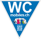 Un panneau bleu sur lequel est écrit wc mobiles.ch