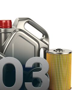 Oil canister and filter with the number 