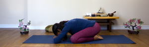 wisdom pose, child's pose, yoga
