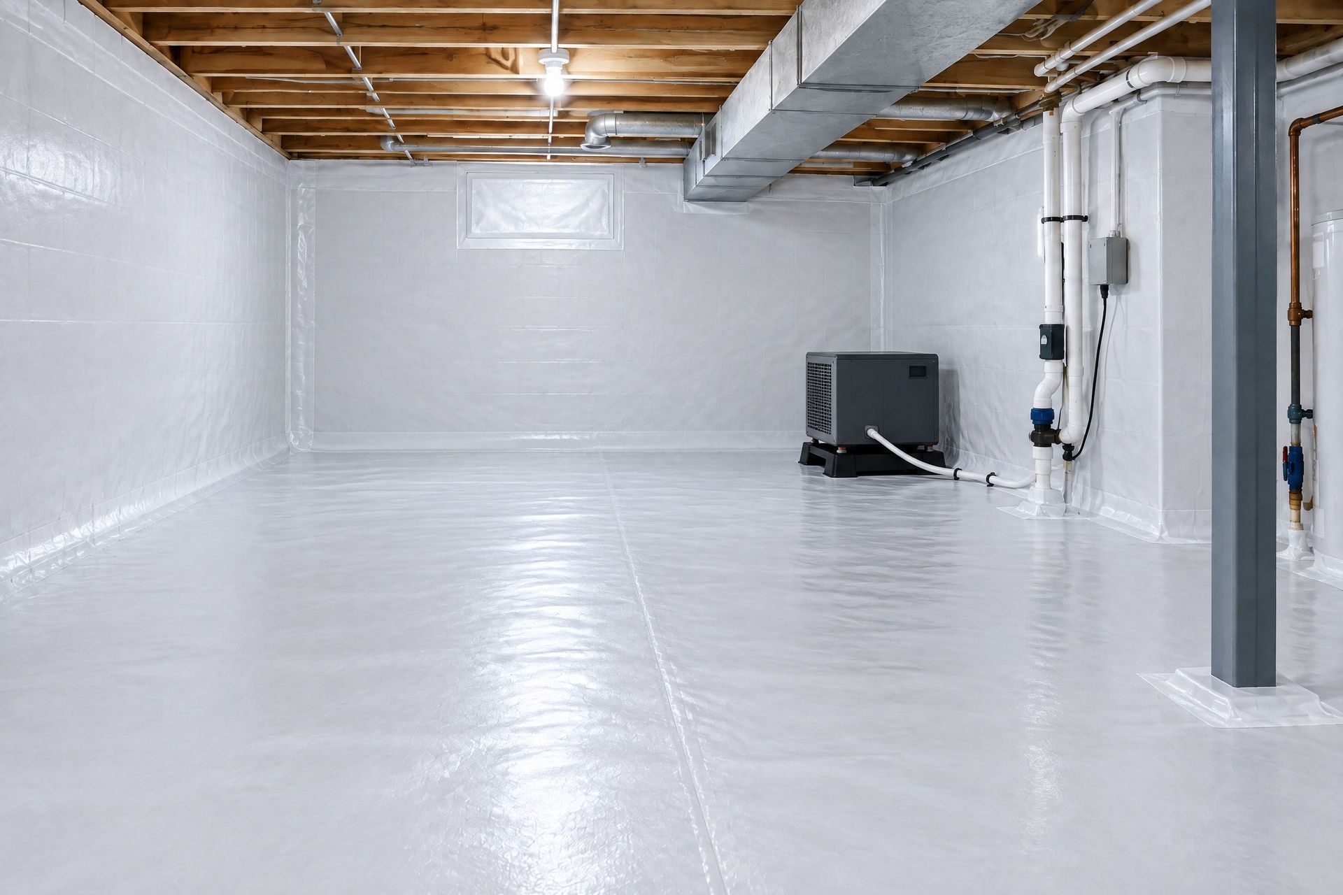 Crawl space encapsulation with sealed vapor barrier in Reynoldsburg, OH