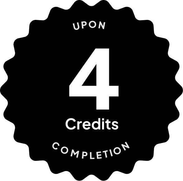 Badge: 4 Credits Upon Completion