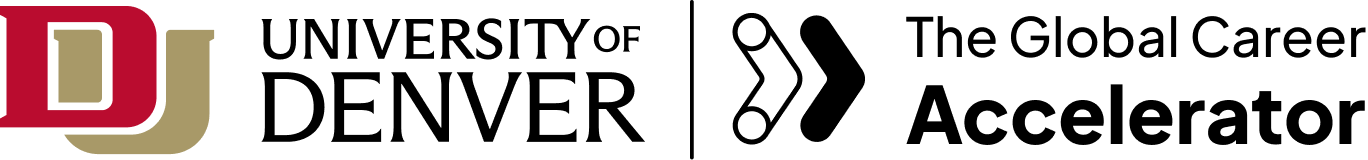 University of Denver and The Global Career Accelerator logos