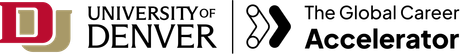 University of Denver and The Global Career Accelerator logos