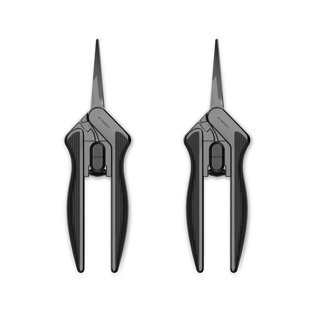 Two black-and-gray bike forks shown side by side on a white background