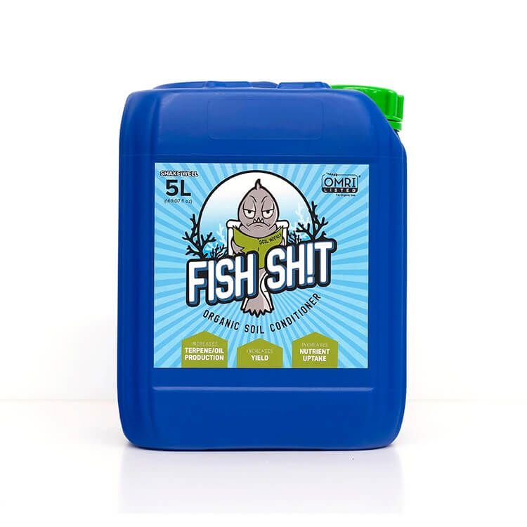 Blue 5L container labeled 