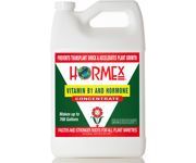 White Hormex garden fertilizer jug with green and red label on a white background