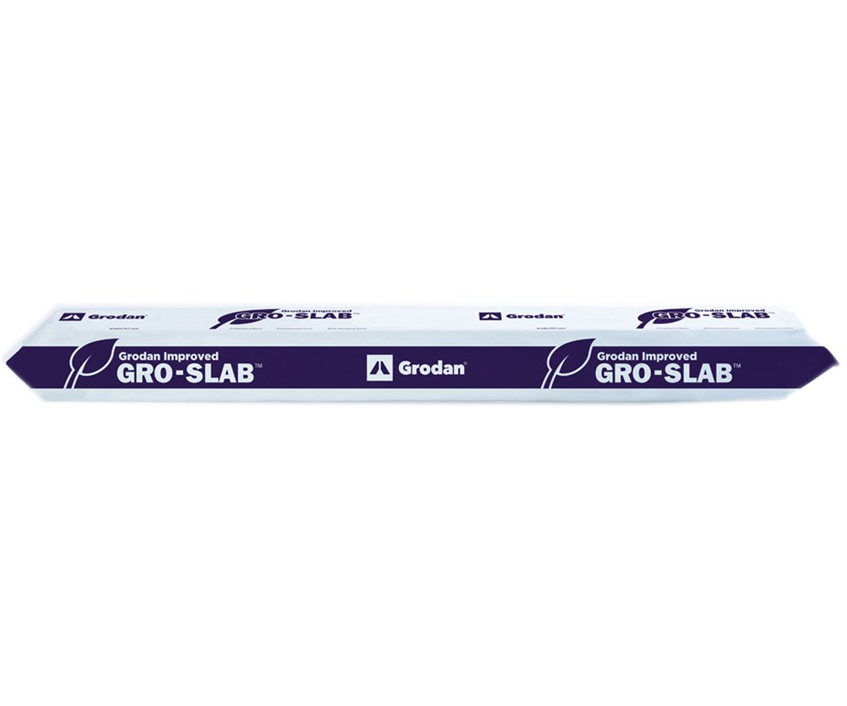 Purple and white Gro-Slab fertilizer bag with Grotek branding on a white background