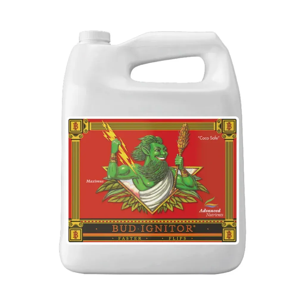White jug with handle and red label featuring a green figure and gold decorative border