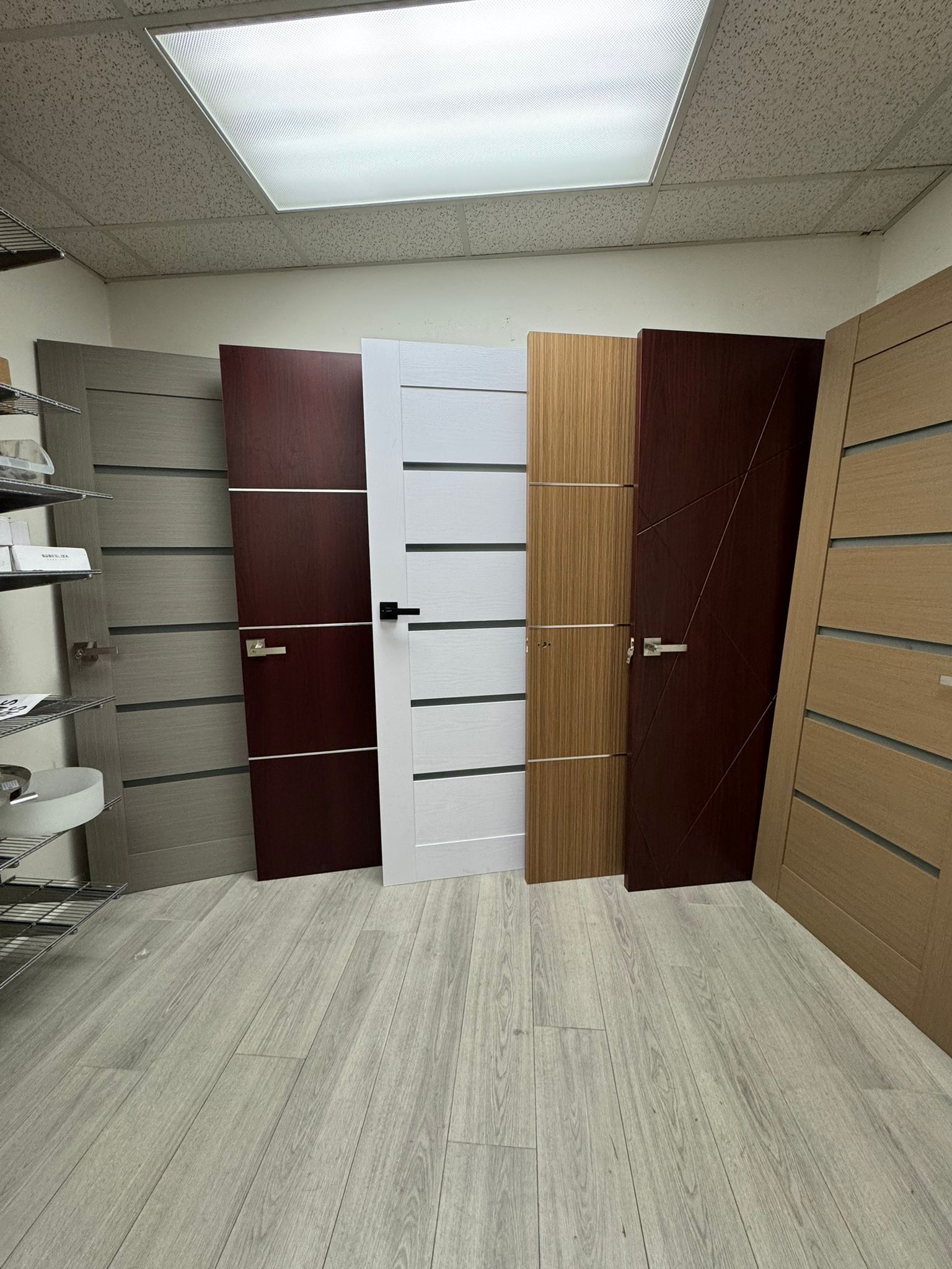 A room filled with many different types of doors