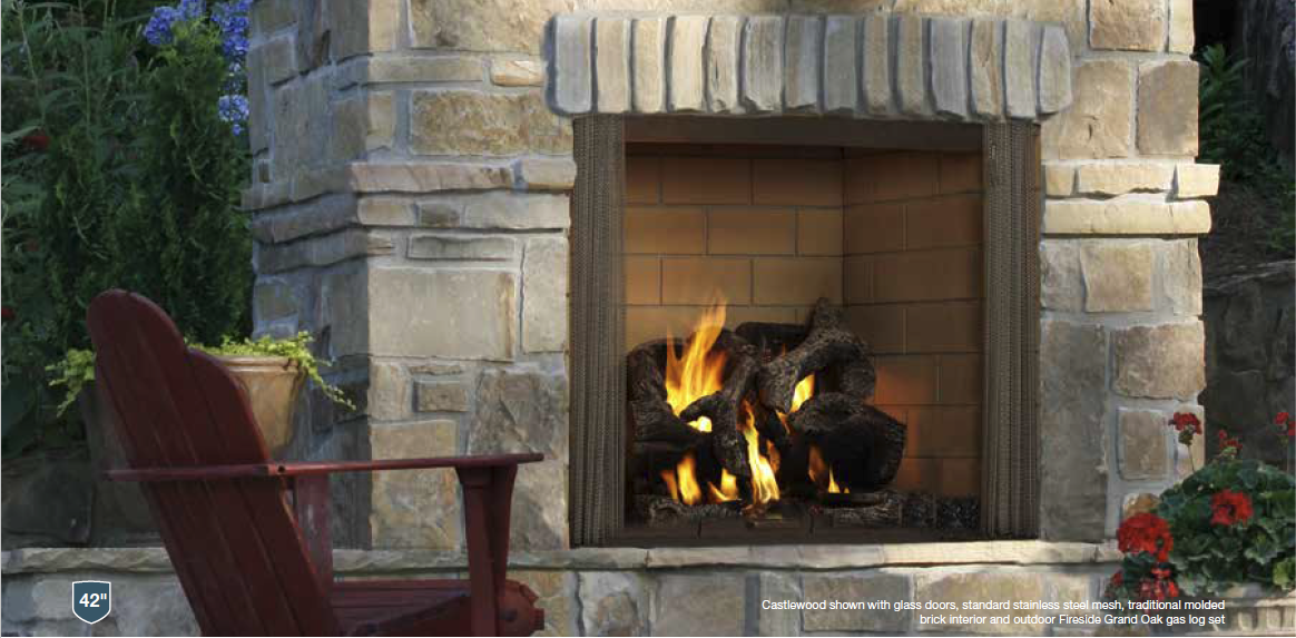 Castlewood Outdoor Wood Burning Fireplace Doors By Mike