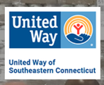 United Way logo with blue text and orange hand-heart emblem for Southeastern Connecticut