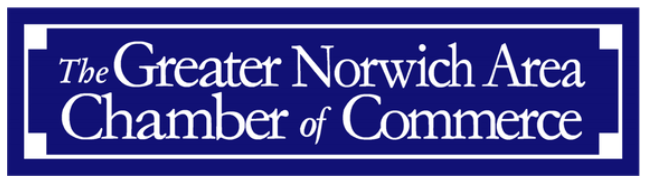 The Greater Norwich Area Chamber of Commerce logo in white on a blue rectangular banner