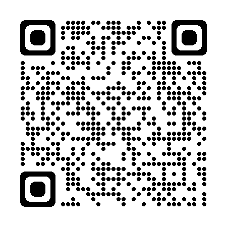 Stylized black QR code on a white background