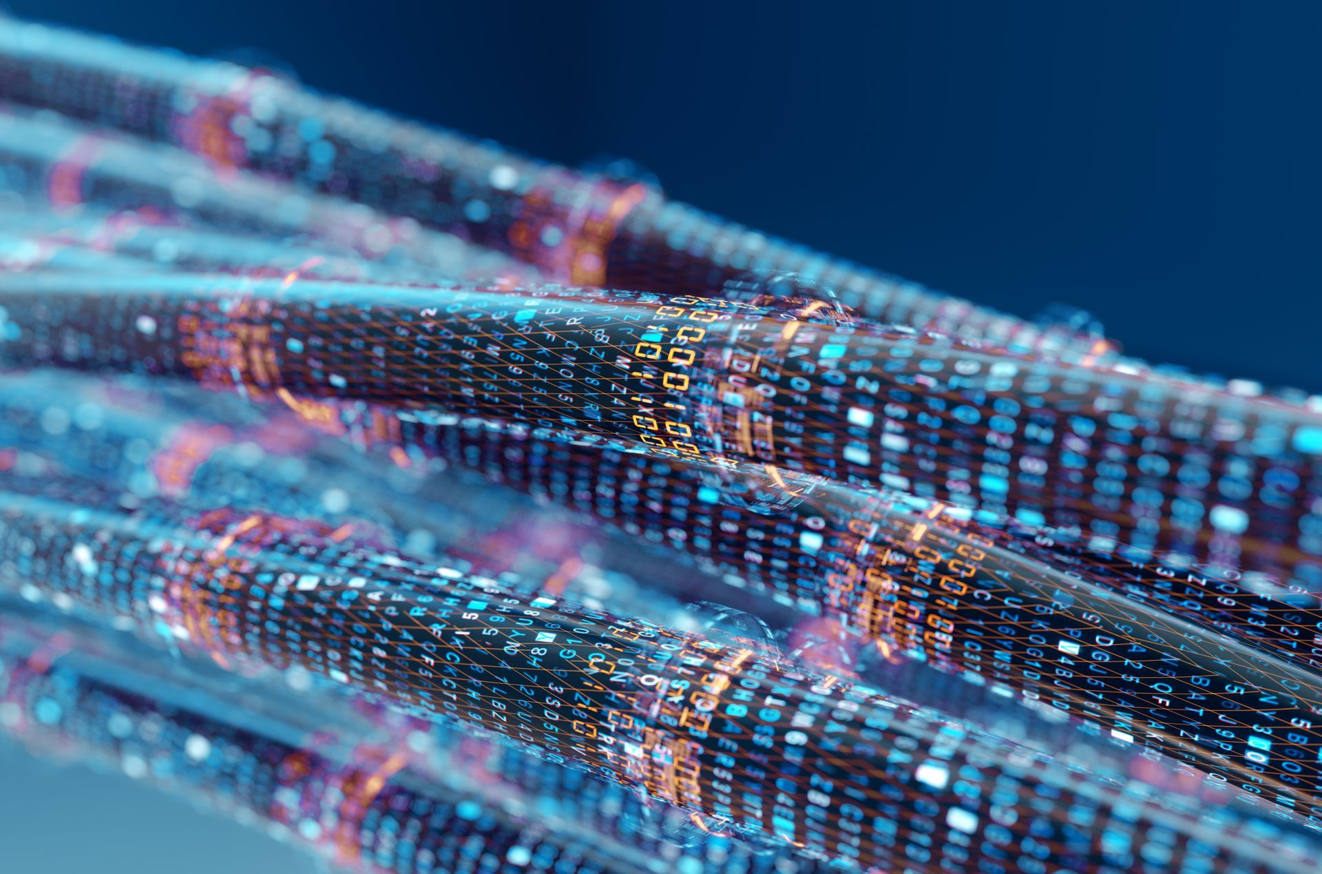 A close up of a bunch of wires on a blue background.