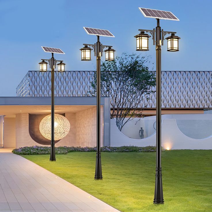 Solar-powered outdoor lighting for gardens and streets in UAE