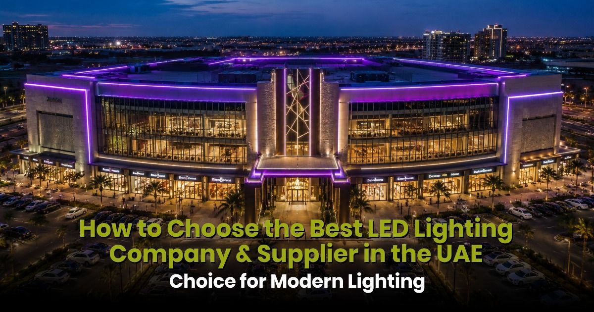 Commercial LED lighting installation in Dubai UAE — choosing the best LED lighting company and suppl