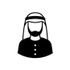 Man wearing a keffiyeh and a black robe, with a beard.