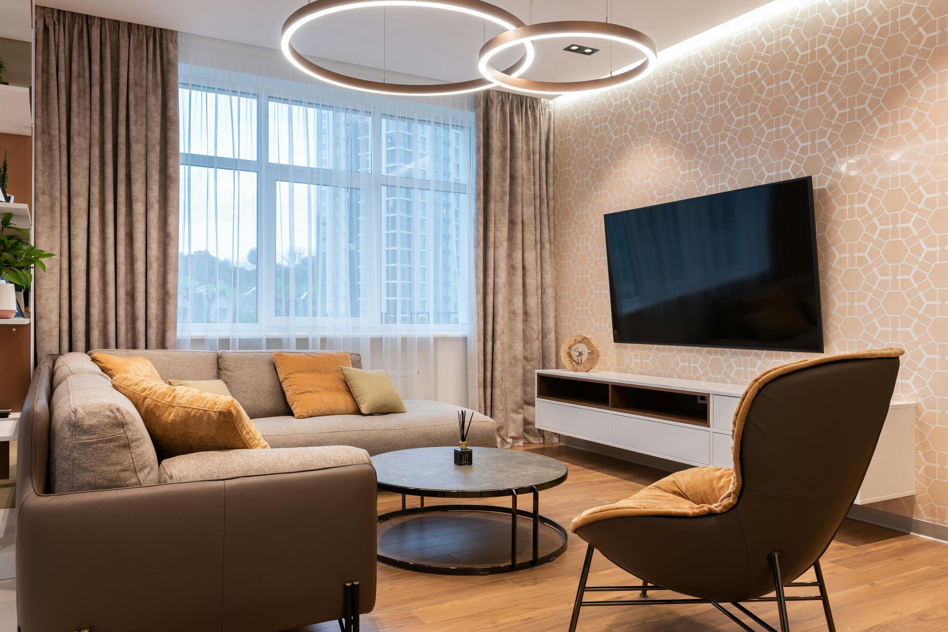 Smart lighting control app for a UAE villa integrated with LED lighting by Sadeem Lighting Solutions