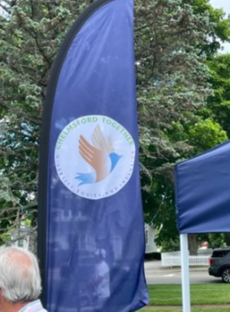 Marketing flag with the Chelmsford Diversity Logo - BrandGraphics