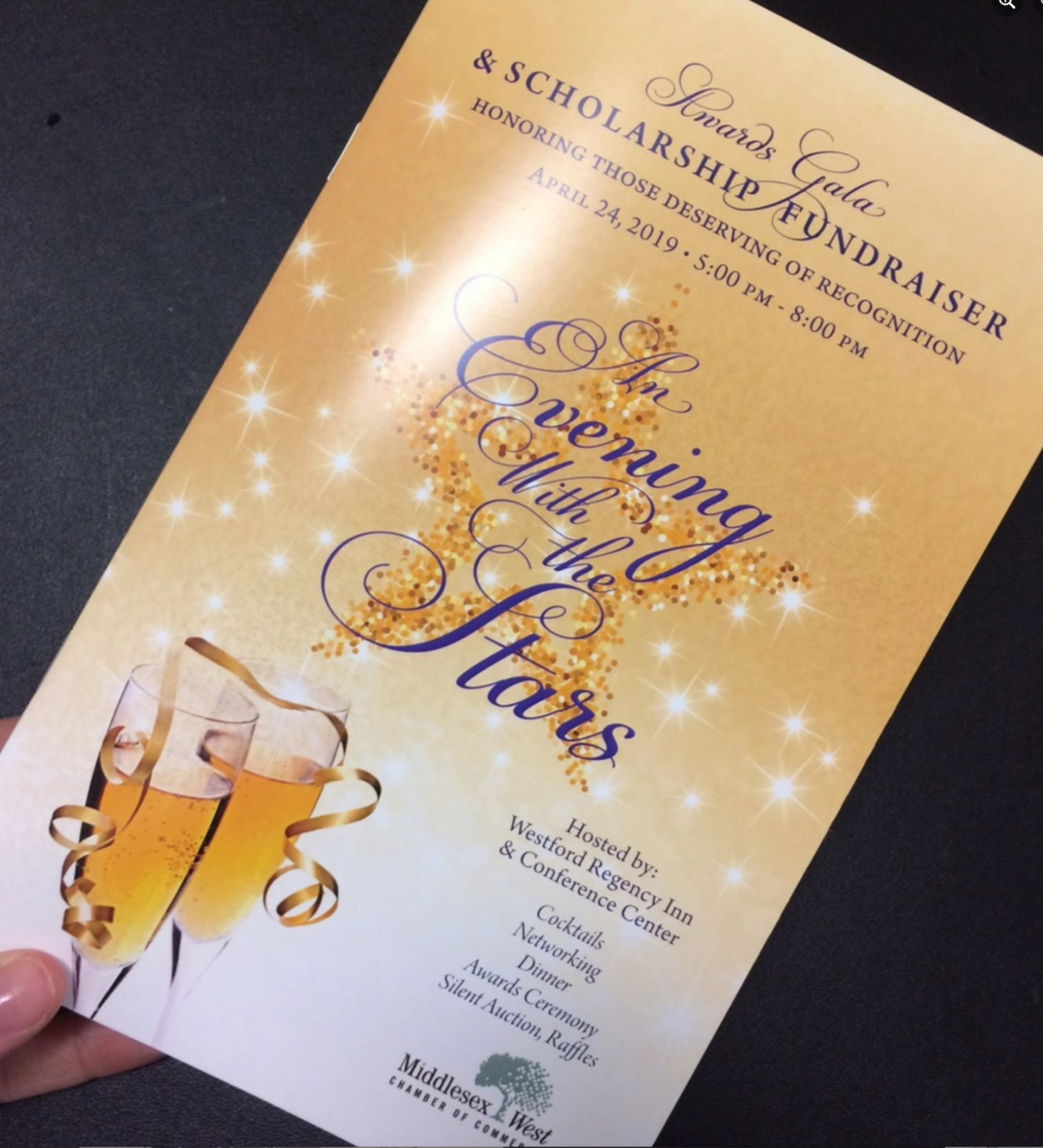 Promotional Booklet for the Middlesex Chamber of Commerce - Evening with the Stars.