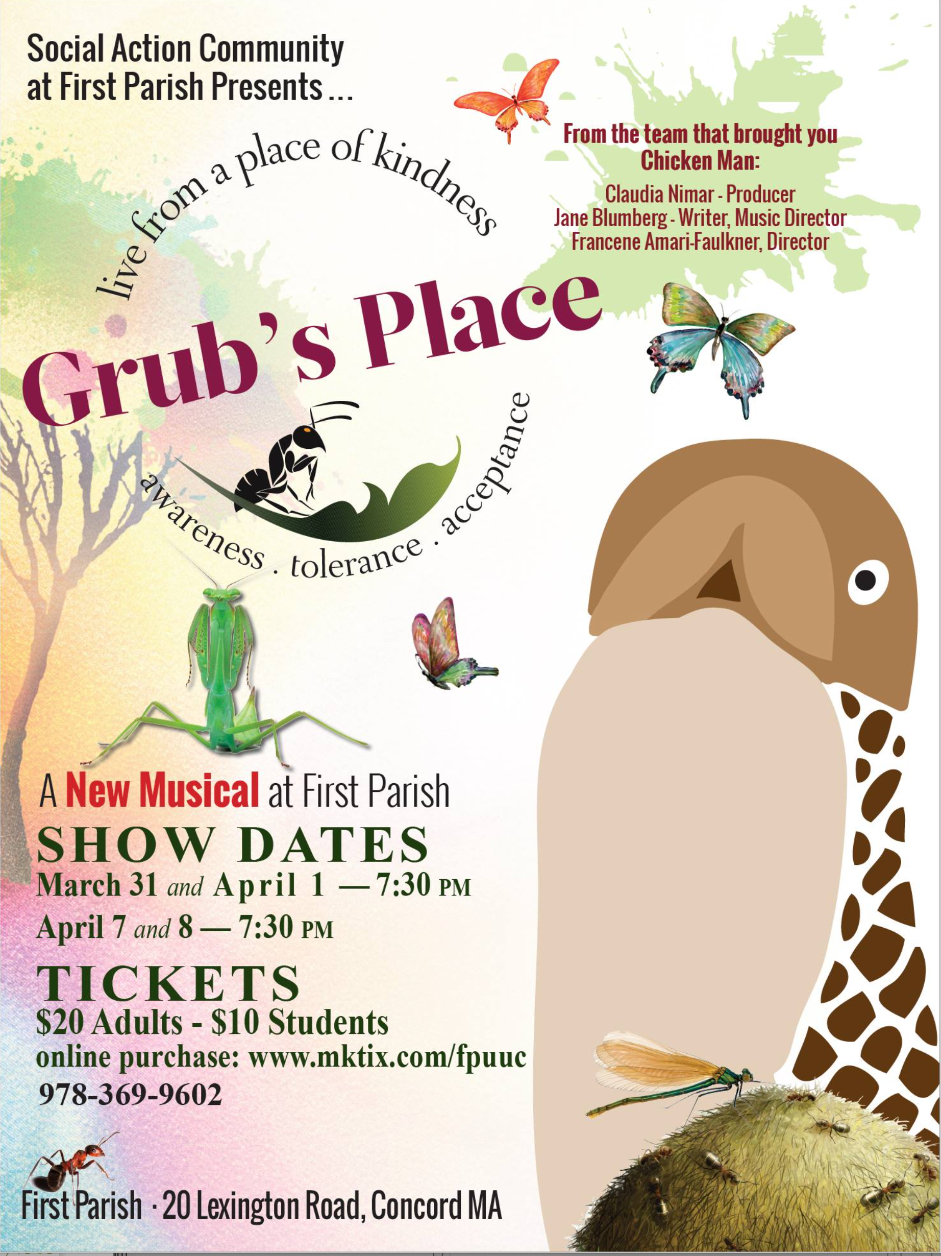 Theatre Poster for the Musical Grubs