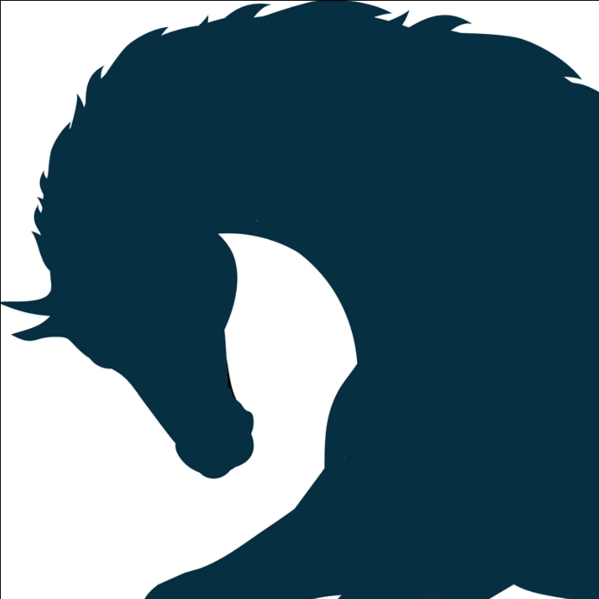 Blue horse vector graphic - pretty!