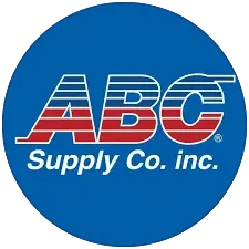 ABC Supply Co. Inc. logo in red, white, and blue inside a blue circle