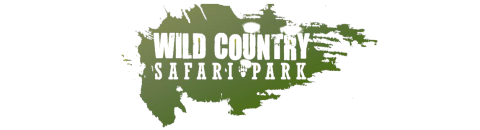 Wild Country Safari Park logo in green camouflage text on a white background