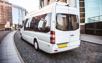 White minibus