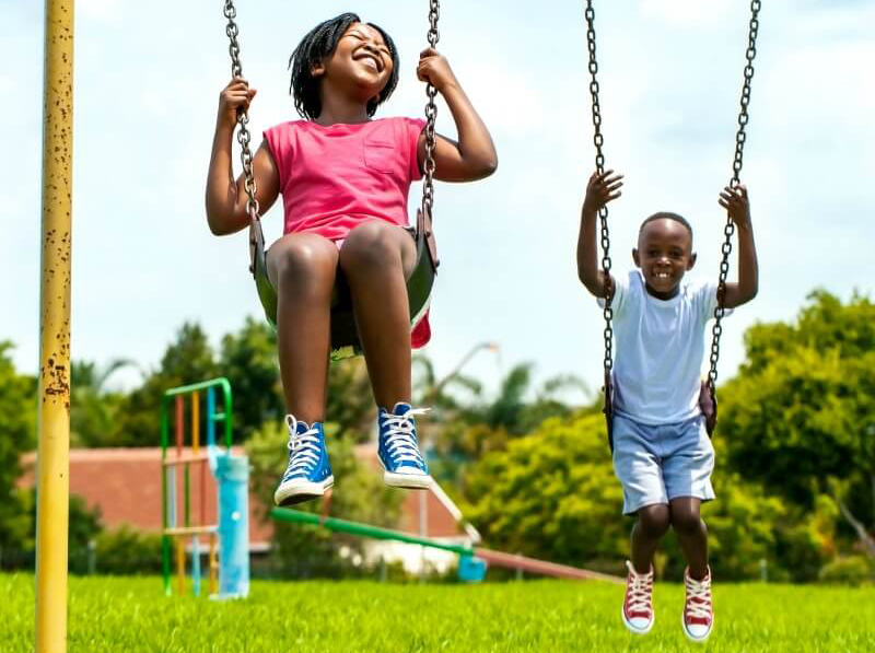 Children playing outside