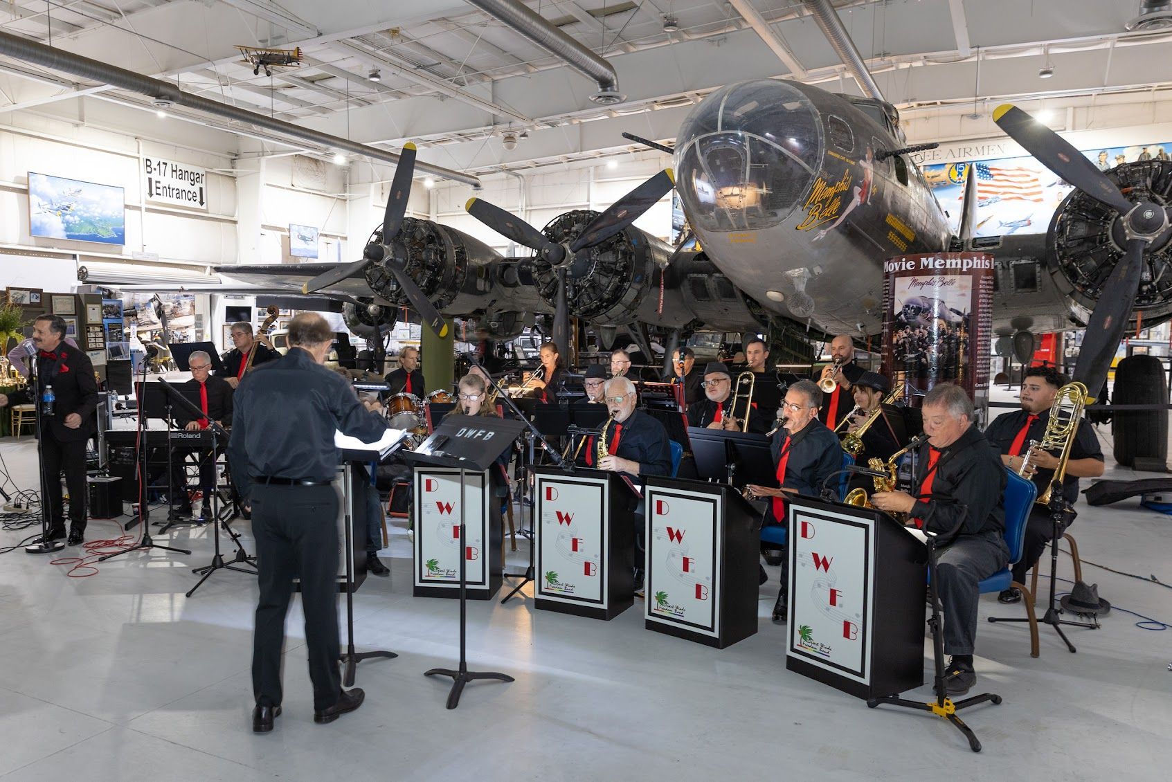 The Jazz Band Performs at a private party at the Palm Springs Air Museum