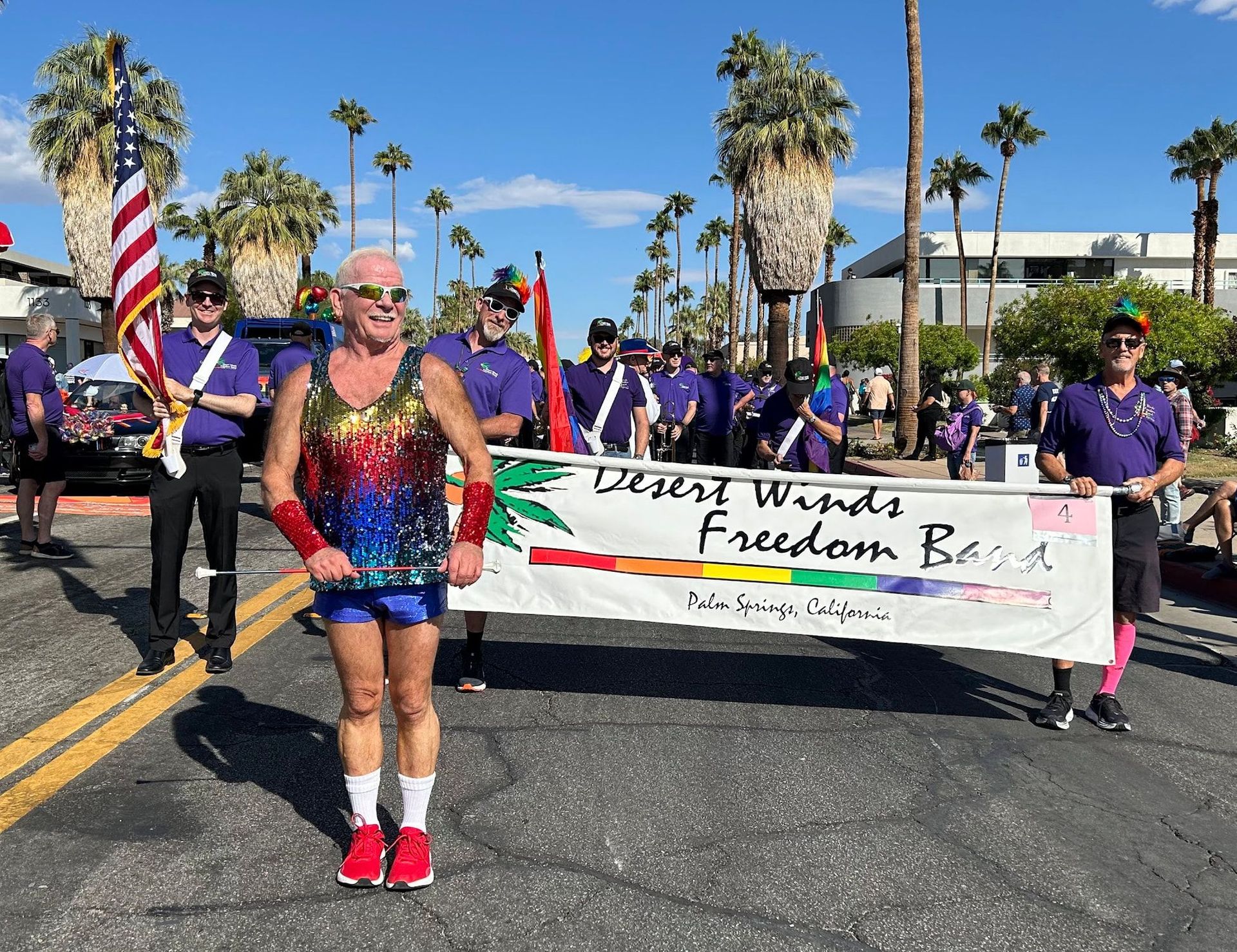 Desert Winds Freedom Band in the Palm Springs Pride Parade