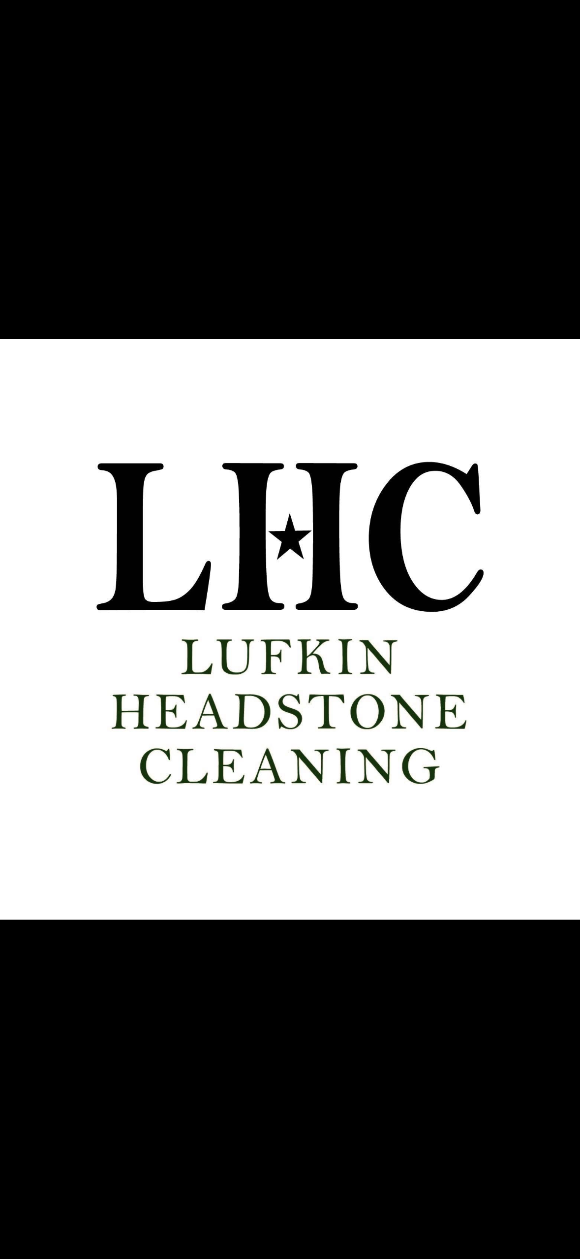 Black-and-white logo reading “LHC” with “Luffin Headstone Cleaning” underneath