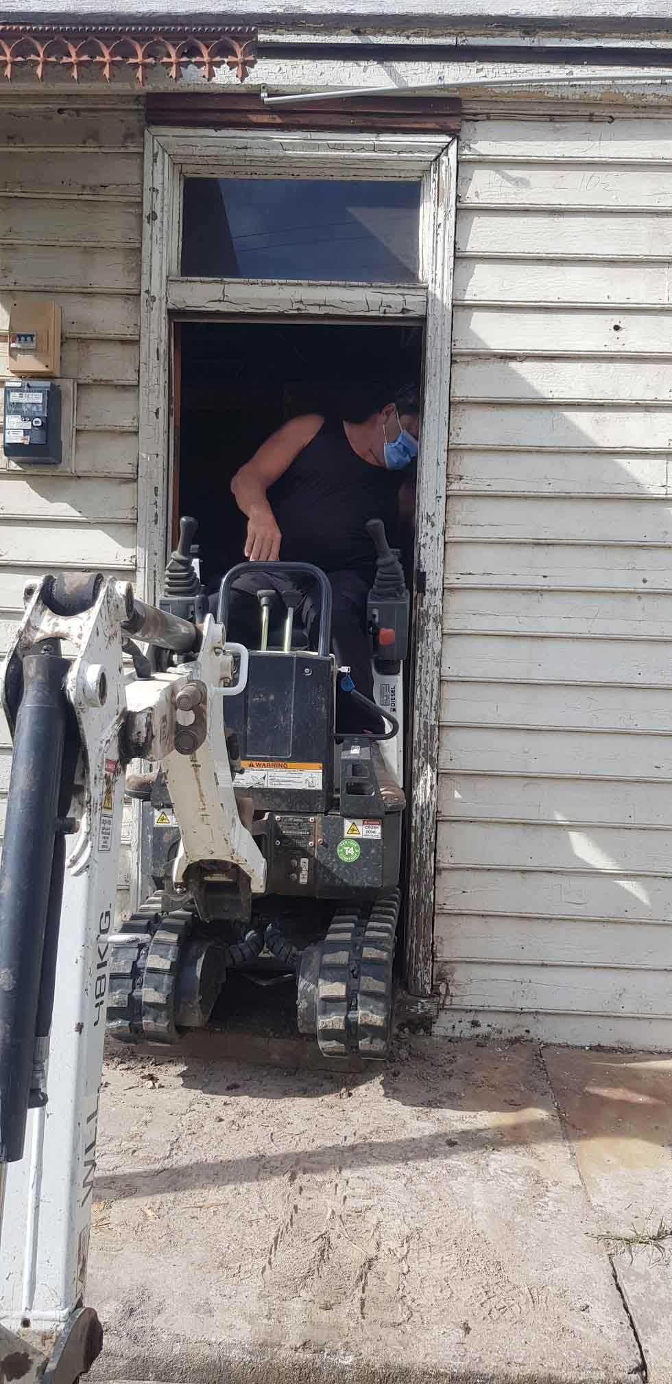 Removing excess dirt