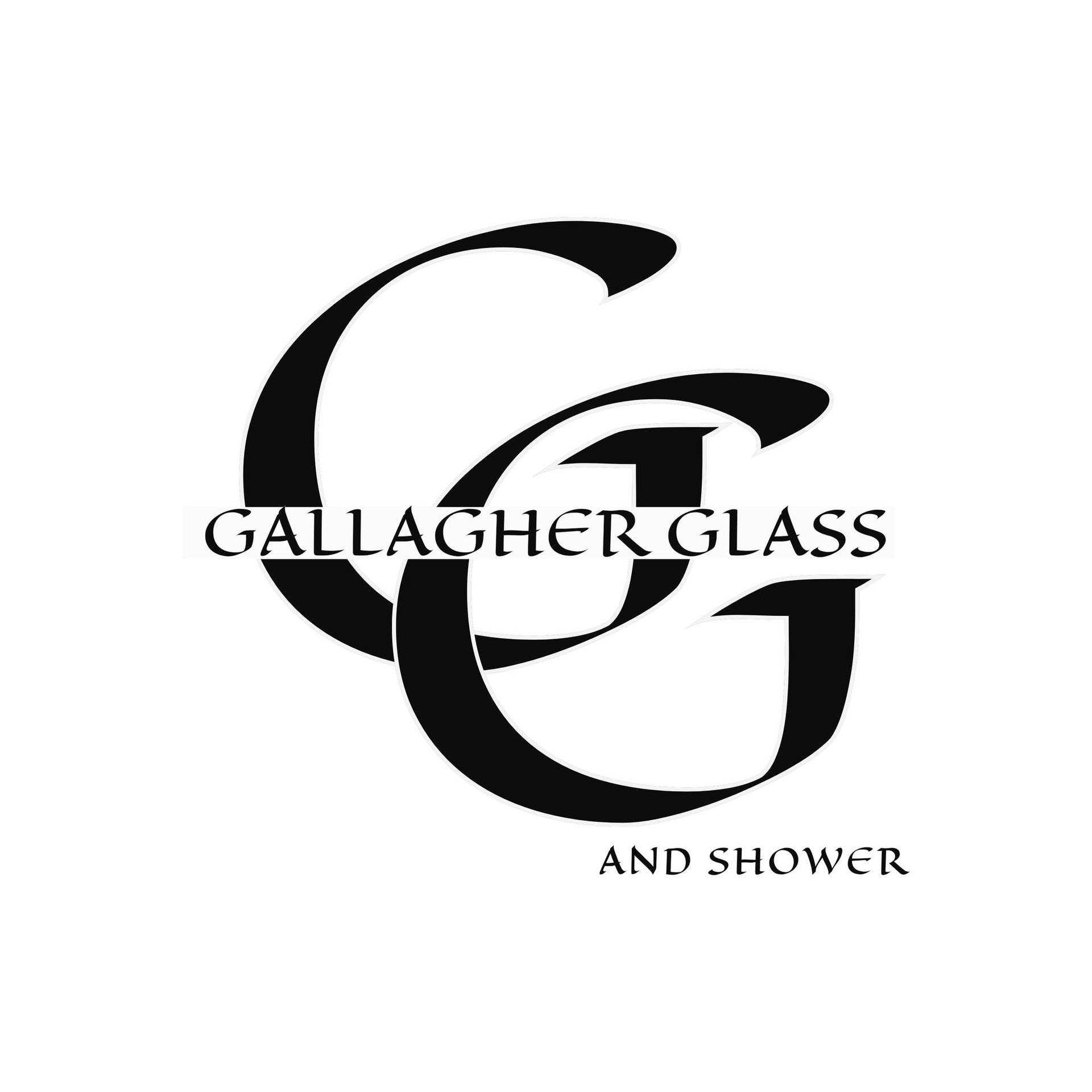 Gallagher Glass and Shower logo with stylized black G and G on a white background