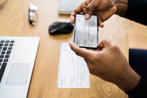 Photographing Security Deposit Check