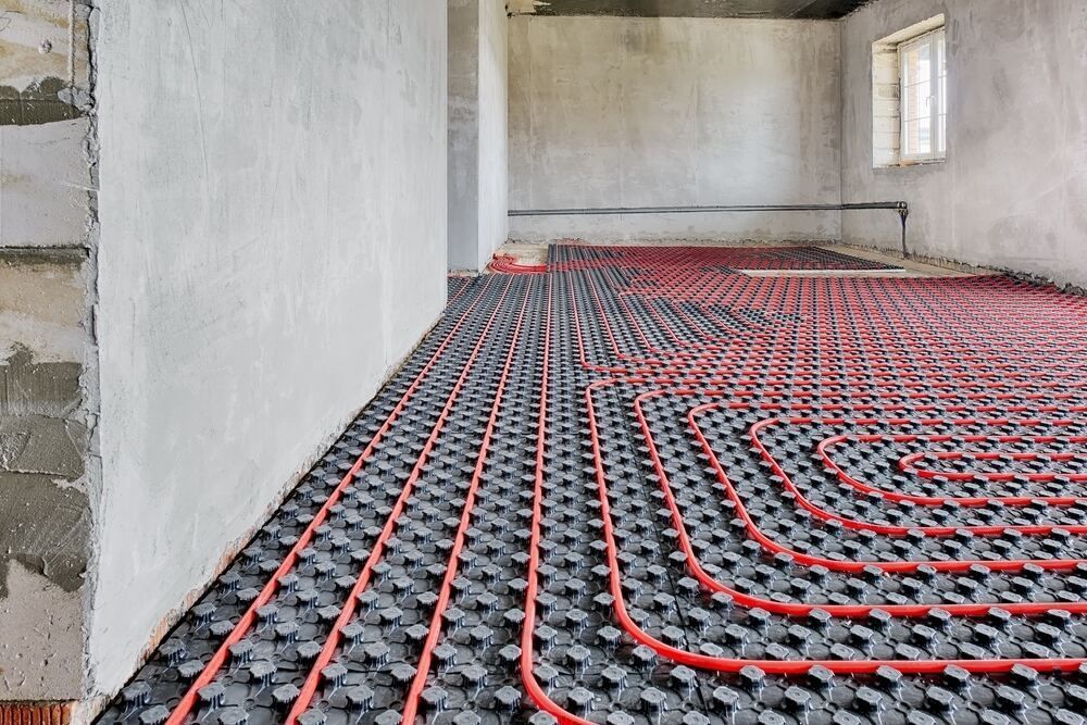 A Room With a Floor Heating System in It — Mark's Flooring & Handyman Services in Chittaway Bay, NSW