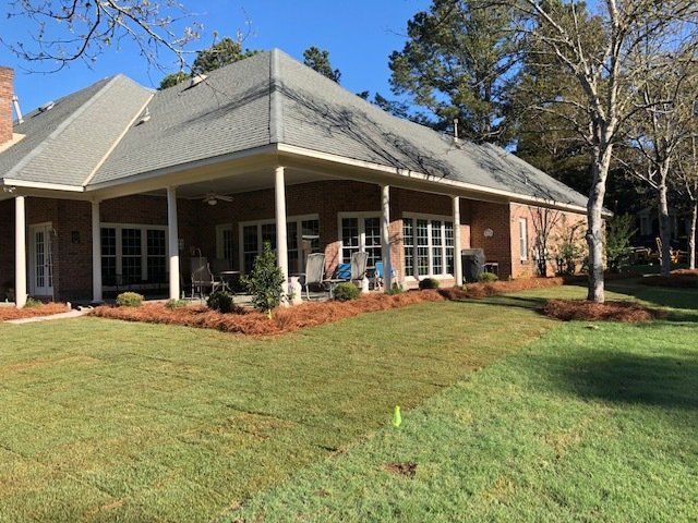 Curved Concrete Path Dividing Grass — Montgomery, AL — Lawns by Scott