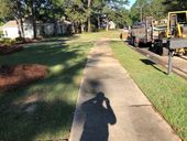 Curved Concrete Path Dividing Grass — Montgomery, AL — Lawns by Scott